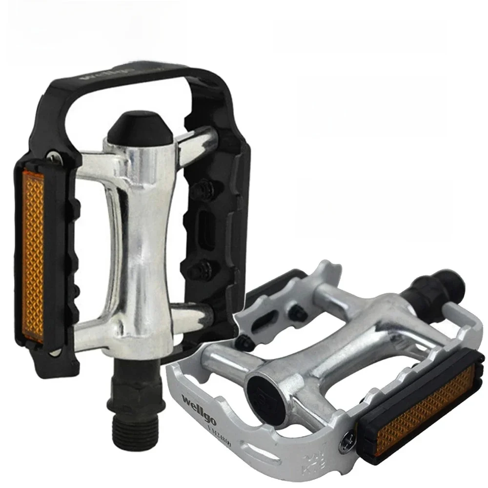 AliExpress WELLGO Ultralight Bearing Pedals M248 Road Bike Pedal MTB Accessories M248DU Aluminum Alloy Black Silver Mountain Bicycle Parts