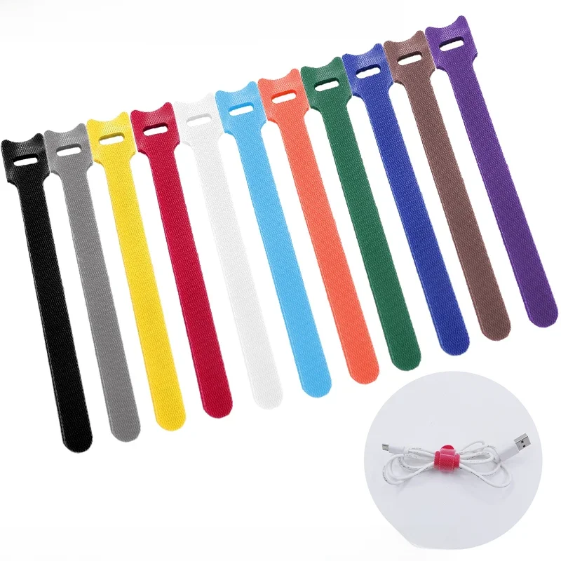 30 Stück/100 Stück lösbare Kabelbinder, Kunststoff, Nylon, Hakenschlaufe, Wickel, Reißverschluss, Bündel, Verschluss, Riemen, abnehmbarer T-Typ-Draht-Organizer
