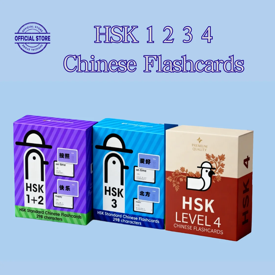 New HSK 1+2 3 4 Flashcards Chinese Vocabulary Learning Cards English-Chinese Bilingual Study Cards for Beginners