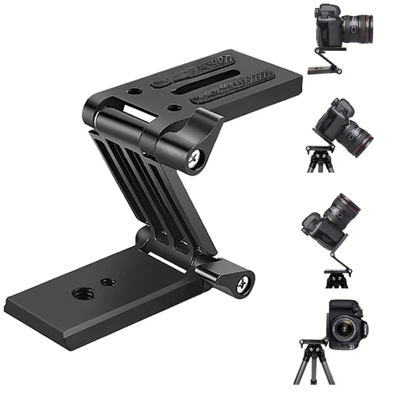 Głowica statywu Z-Flex Tilt Aluminiowa, całkowicie metalowa, elastyczna, składana miska Z ze śrubami 1/4" i 3/8" do suwaka Canon Nikon Sony DSRL — zdjęcie produktu 7