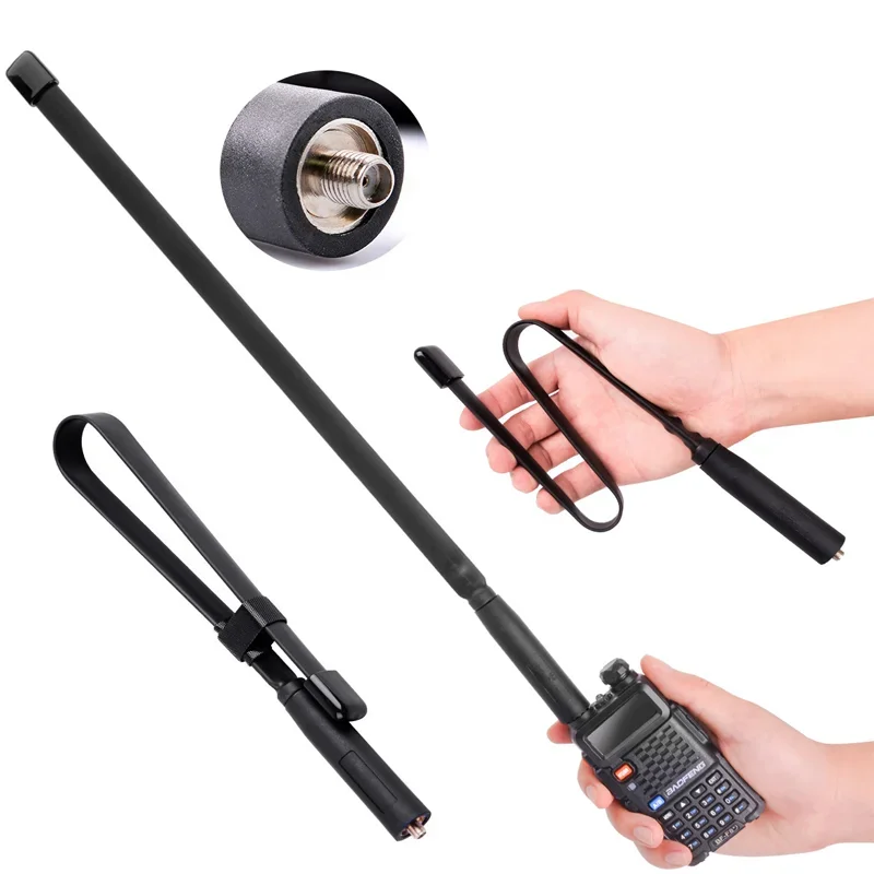 Baofeng Walkie-Talkie Antena dalekiego zasięgu UV -5R 9R 6R UV82 Dwuzakresowa składana antena taktyczna CS — zdjęcie produktu 7