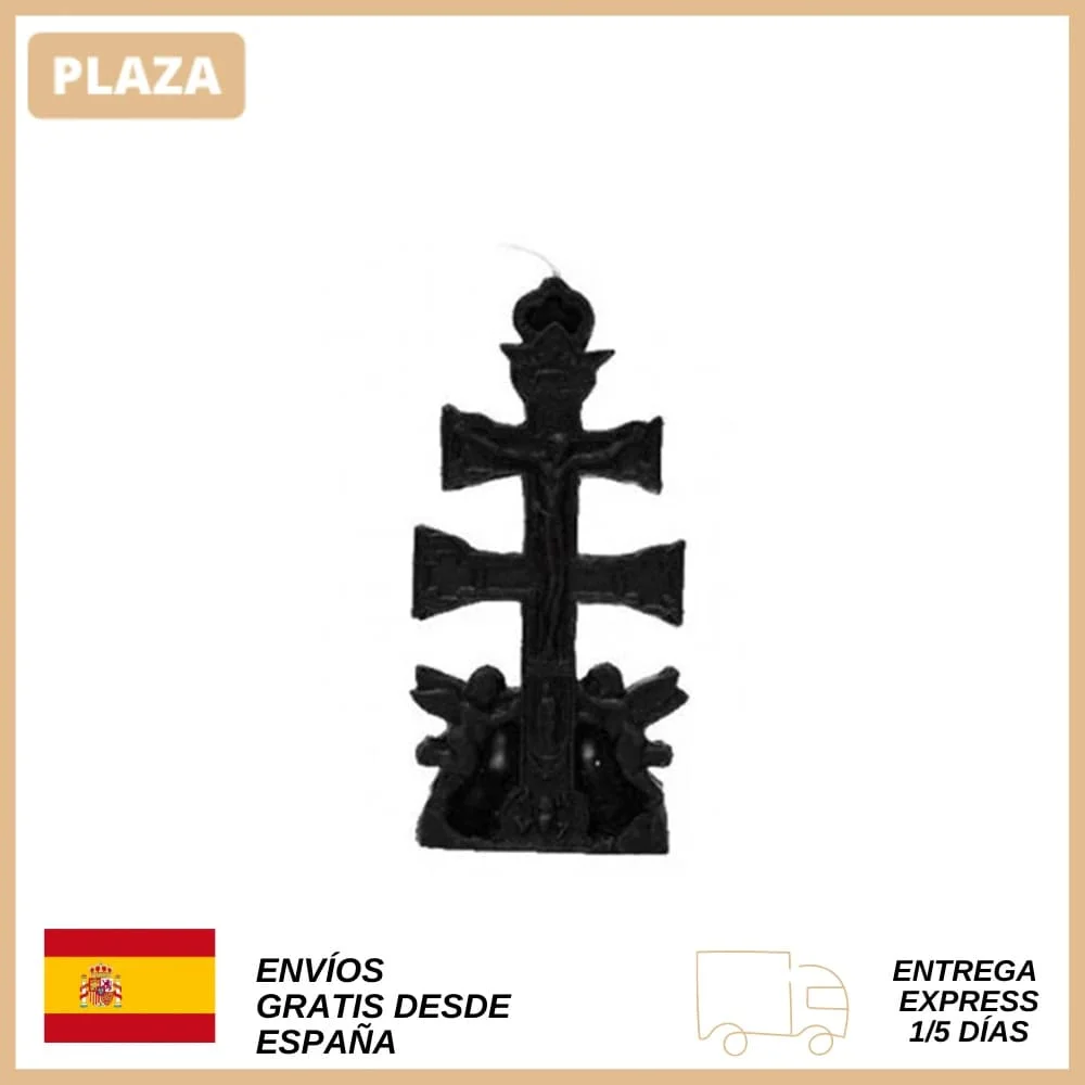 Black candle shaped cross Caravaca