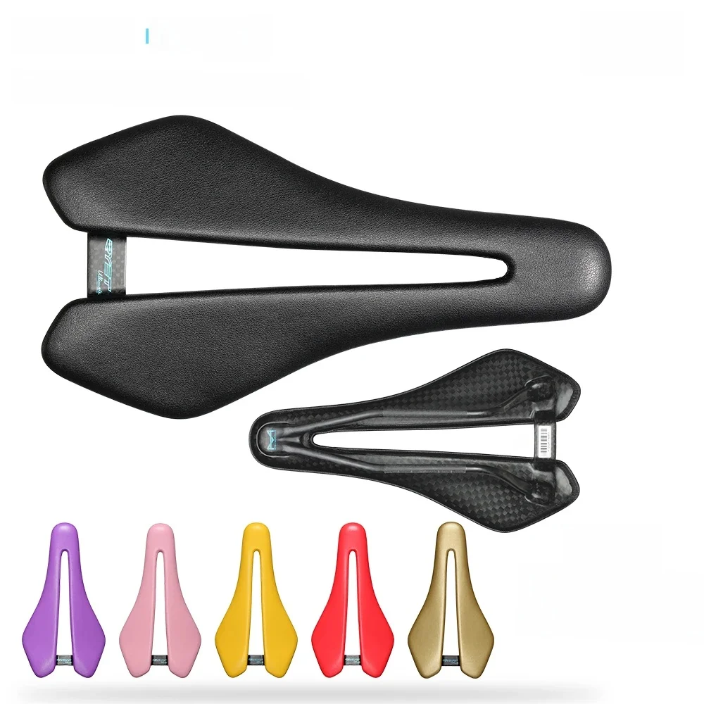 AliExpress RYET Full Carbon 3D Printed Bike Saddle 12K PU Leather 102g Oval Rail 7x9 mm Seating Road MTB Gravel Triathlon Cycling Parts