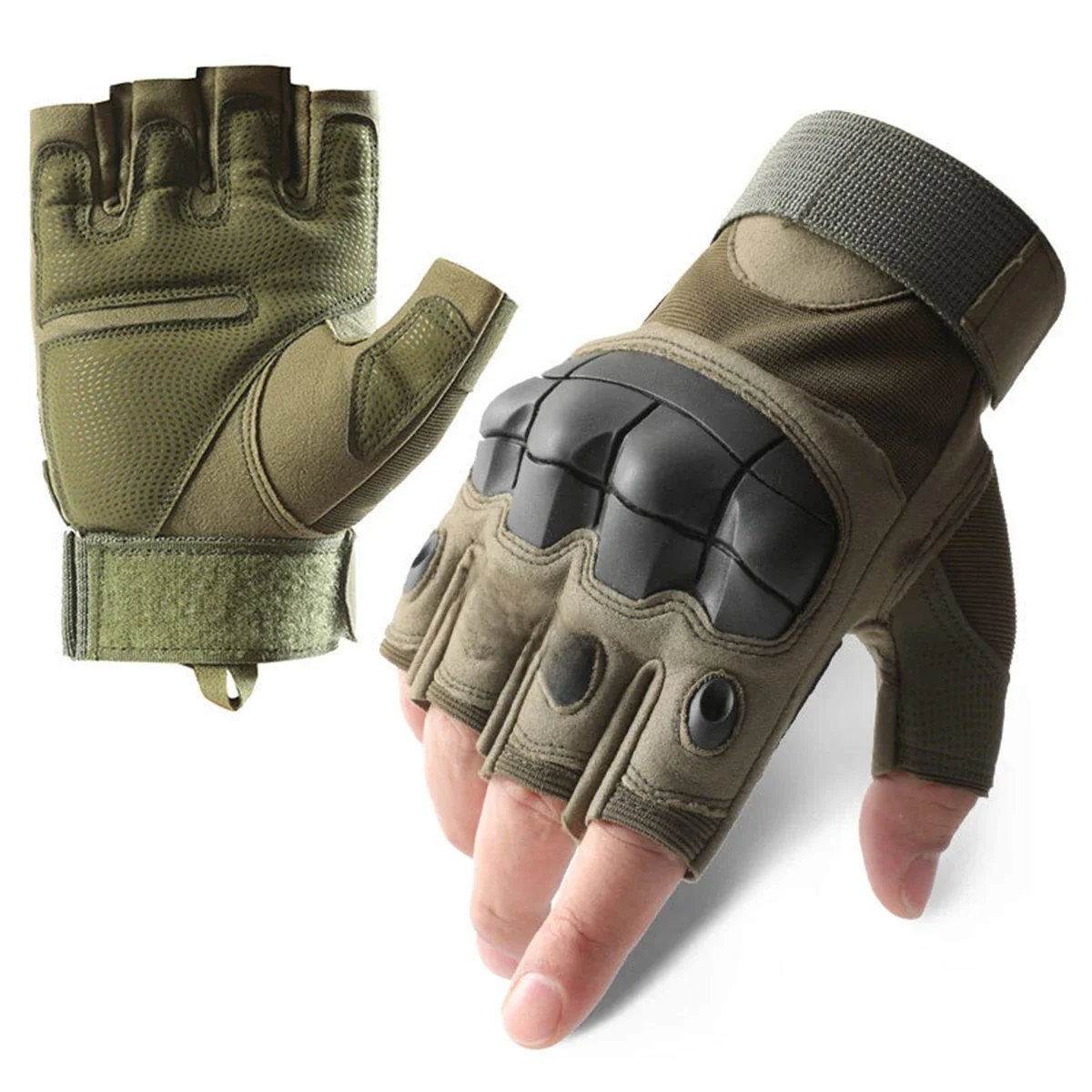 AliExpress Half Finger Motorcycle Gloves Protection Men Fingerless Protector Biker Motocross Riding Cycling Motorcyclist Summer outdoors