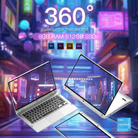 2025 Portable 2 in 1 Laptop Computer Intel N4020 Windows 11 Pro Touch Screen Notebook 8GB DDR4 512GB SSD 11.6 Inch PC Computer