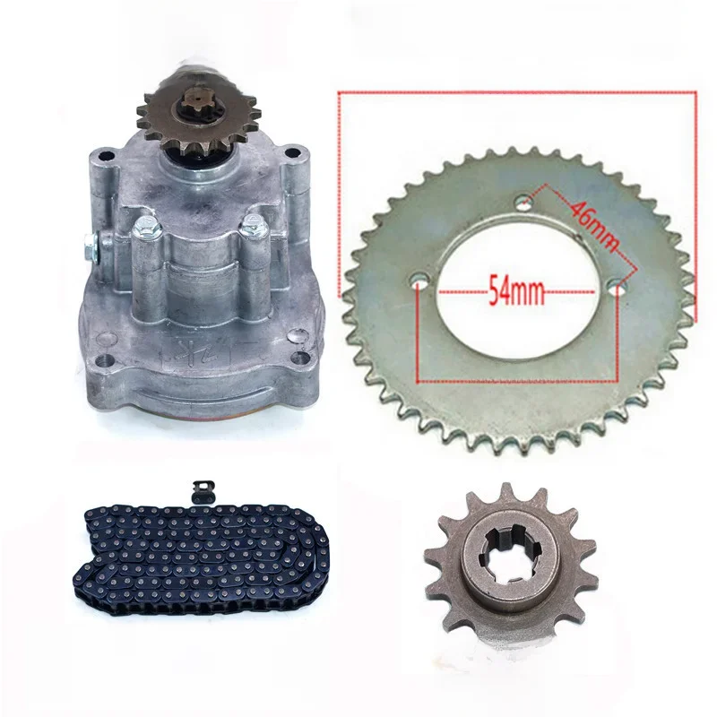 T8F bęben sprzęgła skrzyni biegów zębatka z łańcuchem dla 33cc 43cc 49cc Ty pręt II gokart Mini Moto motor terenowy skuter Xtreme ATV buggy — zdjęcie 2