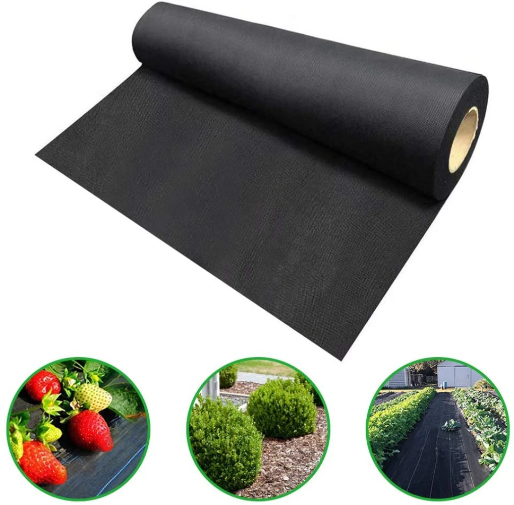 6 ft. x 50 ft. 3.0 oz. Geotextile Non-Woven Landscape Fabric Weed Barrier Ground Cover Garden Mats