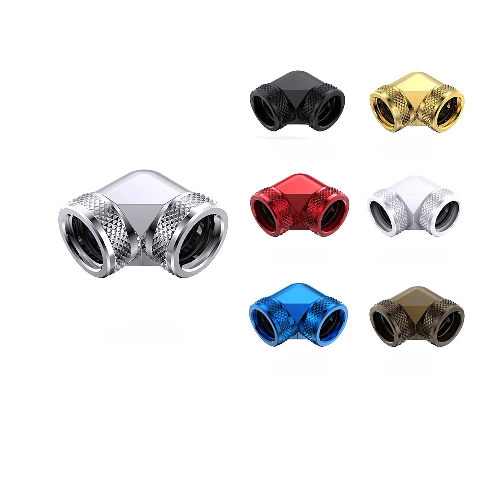 Bykski Kolanko 90 stopni 14 mm Sztywna twarda rura Złącze żeńskie Złącze B-HTJ-DB90-V2 — zdjęcie 2