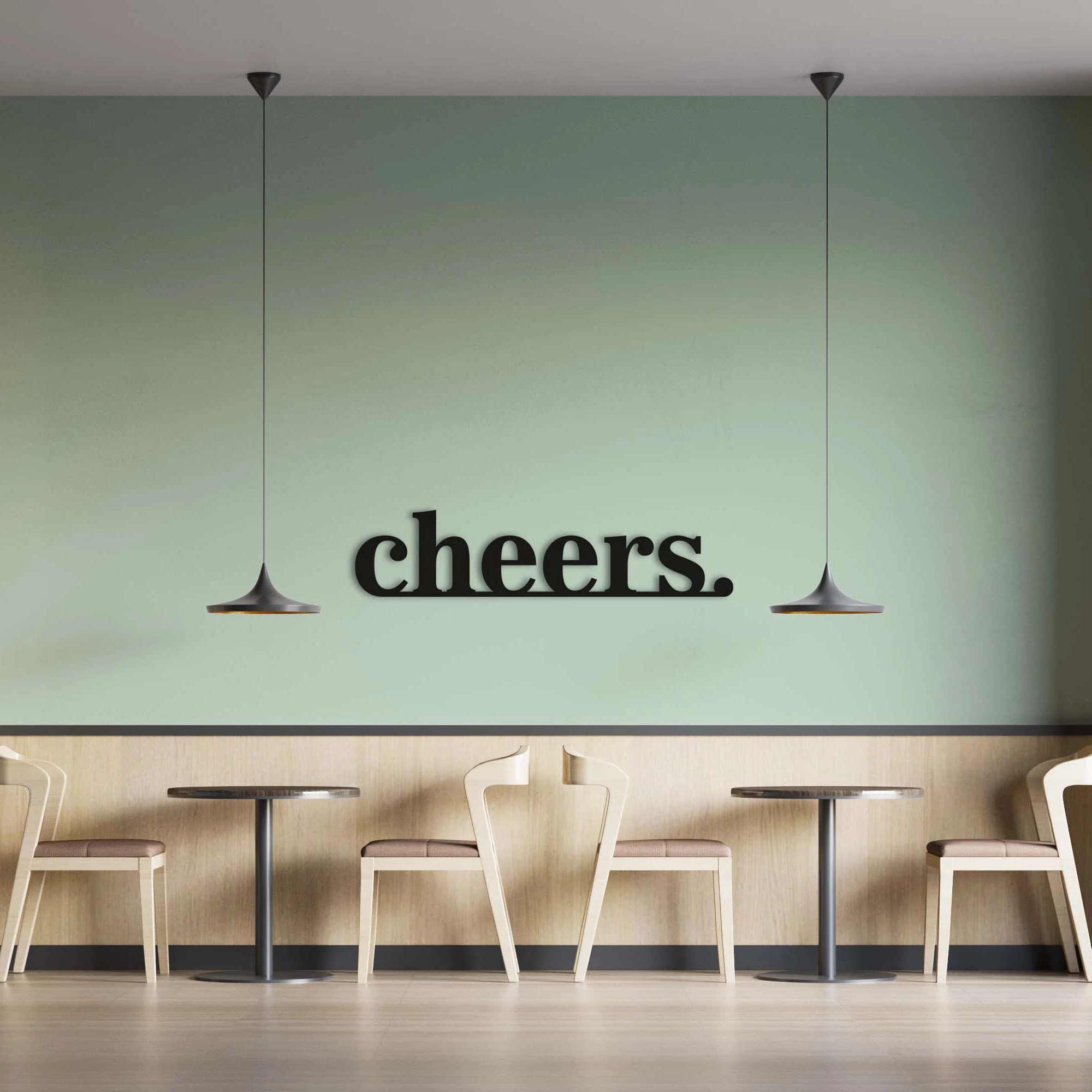 Cheers Metal Wall Decor Art Living Room Bar Pub Cafe Home Interior Kitchen Decoration Gift Modern  New House Hostel