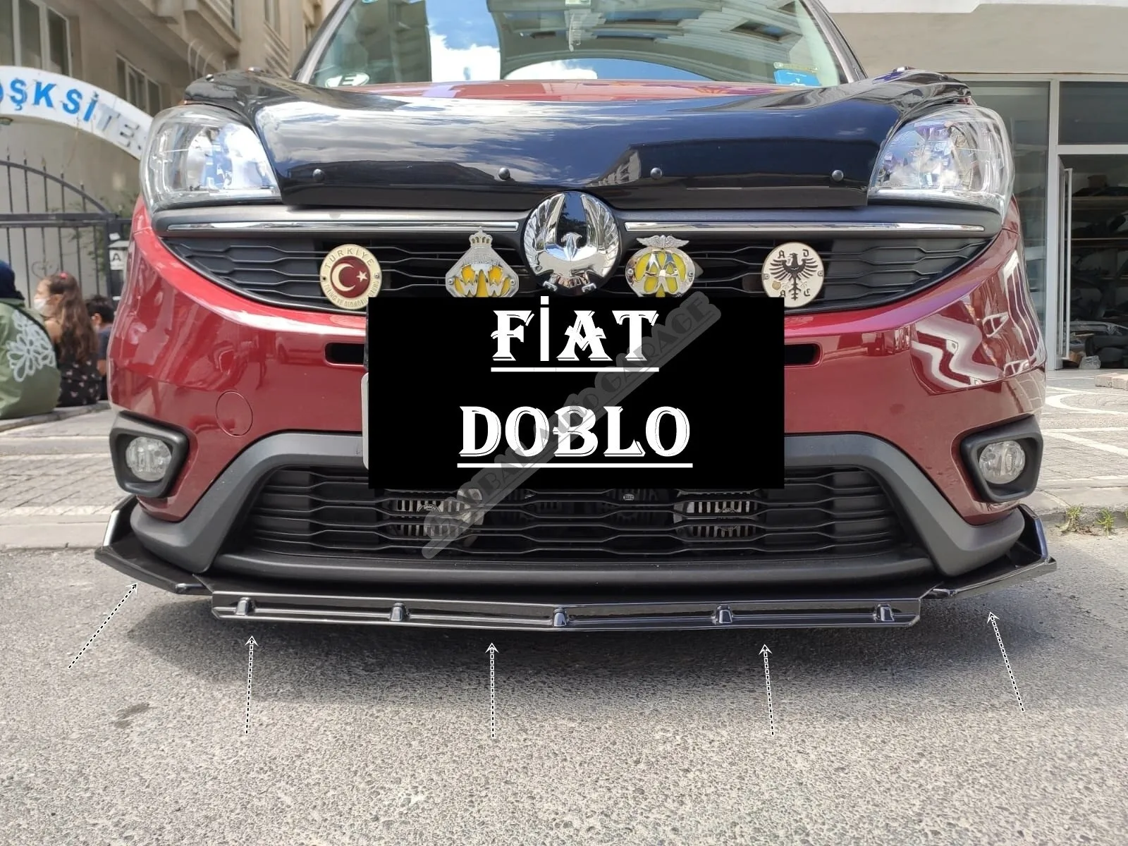 For Fıat Doblo Front Bumper Attachment Lip 2005-2020 Piano Glossy Black Splitter Diffuser Universal Spoiler Bumper Mud Flaps