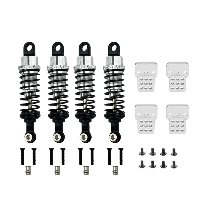 1 Set RC Car Metal Shock Absorber Oil Filled Type With Shock Tower For WPL C14 C24 MN D90 D91 MN99 99 Adjustable Upgrade Parts