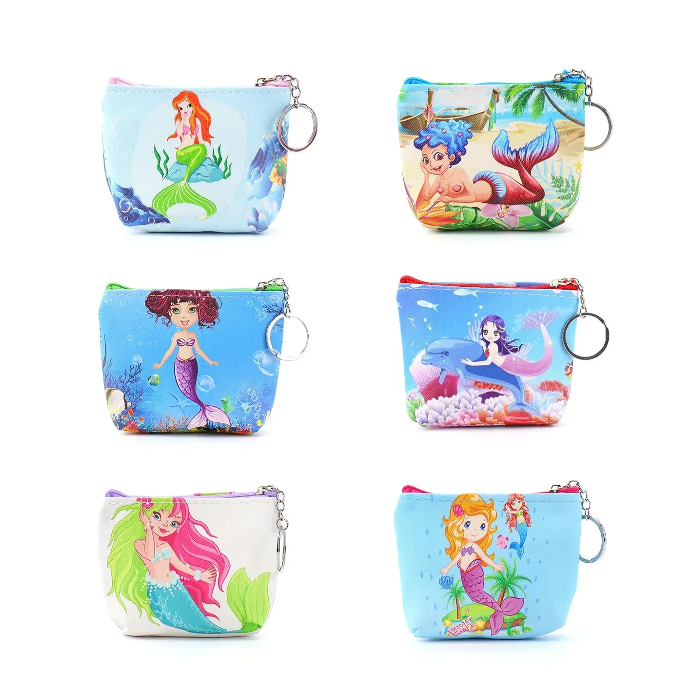 Zipper Mermaid Purs para meninas, presentes de aniversário para convidados, detalhes para meninas,