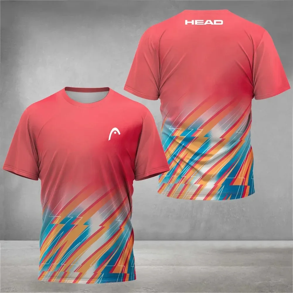 New Tennis Sports T-Shirt Quick Drying City Padel Wicking Training Breathable Mesh Clothes Summer Men\'s Loose Short Sleeve Tops