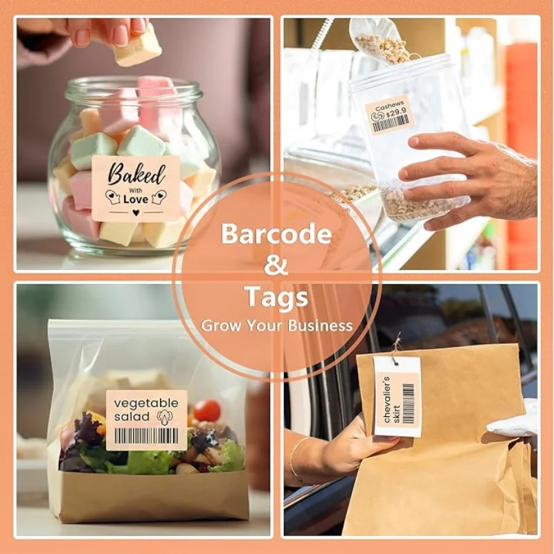 KAYSION Color Thermal Label for Portable Printer 4 Colors Avaiable Self-Adhesive Sticker Waterproof Oilproof Tearproof Stickers