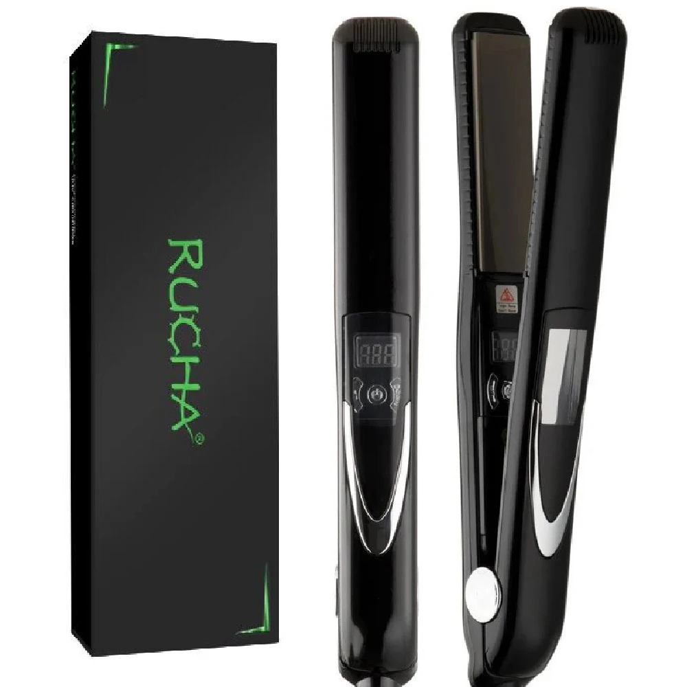 RUCHA Vibrating Hair Straightener Professional Titanium Plate Keratin Vibrate Massage 450F Flat Iron Fast Heating Hair Irons