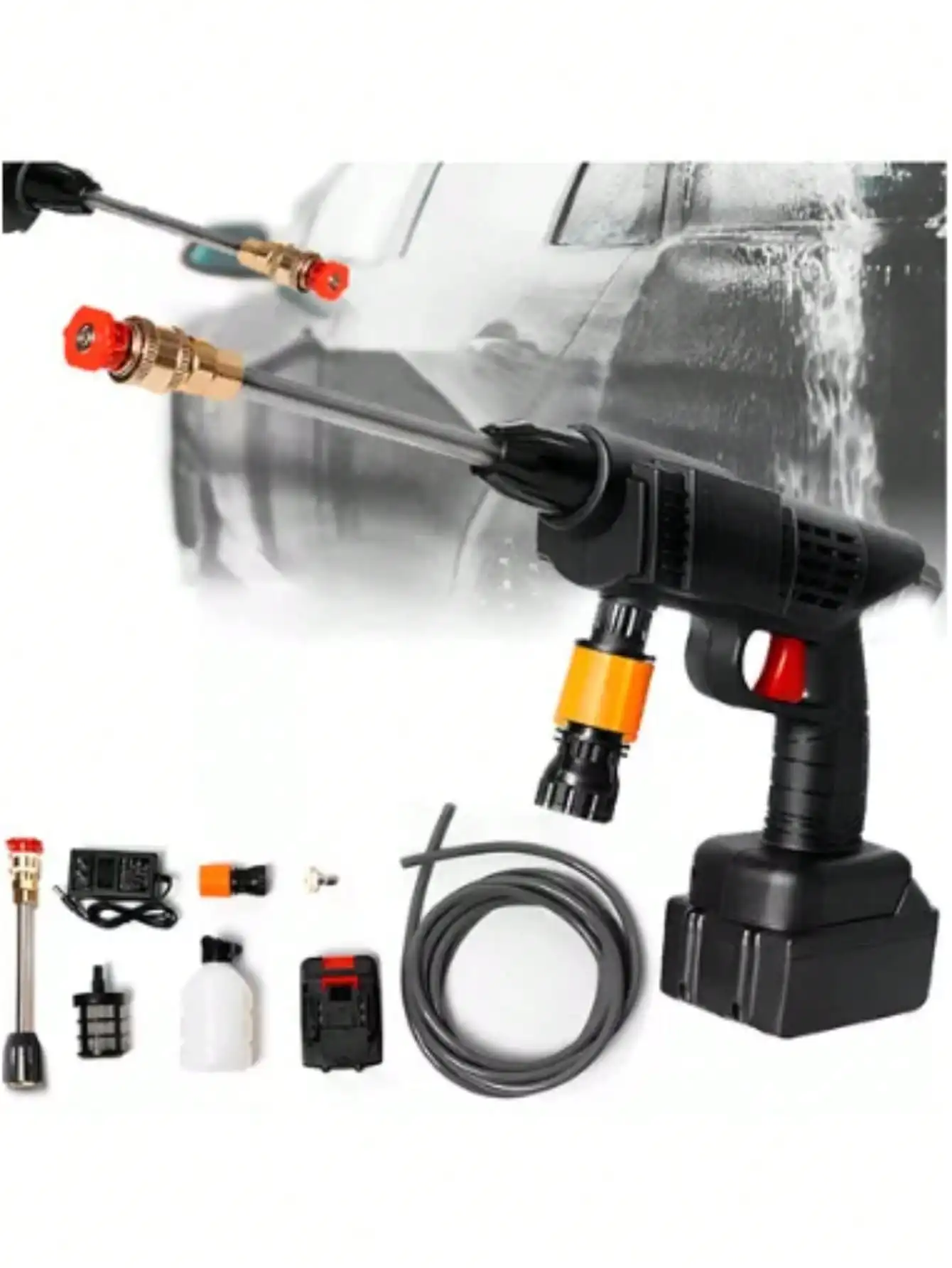 Battery high pressure car outdoor cleaning gun