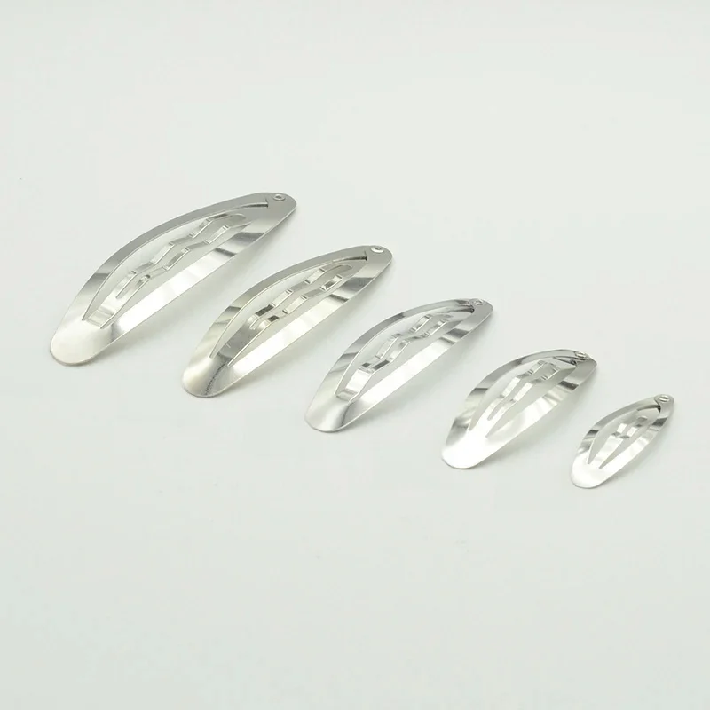 30-100 szt. 3cm 4cm 5cm 6cm 7cm 8cm srebrne owalne zatrzask metalowy spinki do włosów zwykłe spinki do włosów do ręcznie robionych akcesoriów do włosów — zdjęcie 2