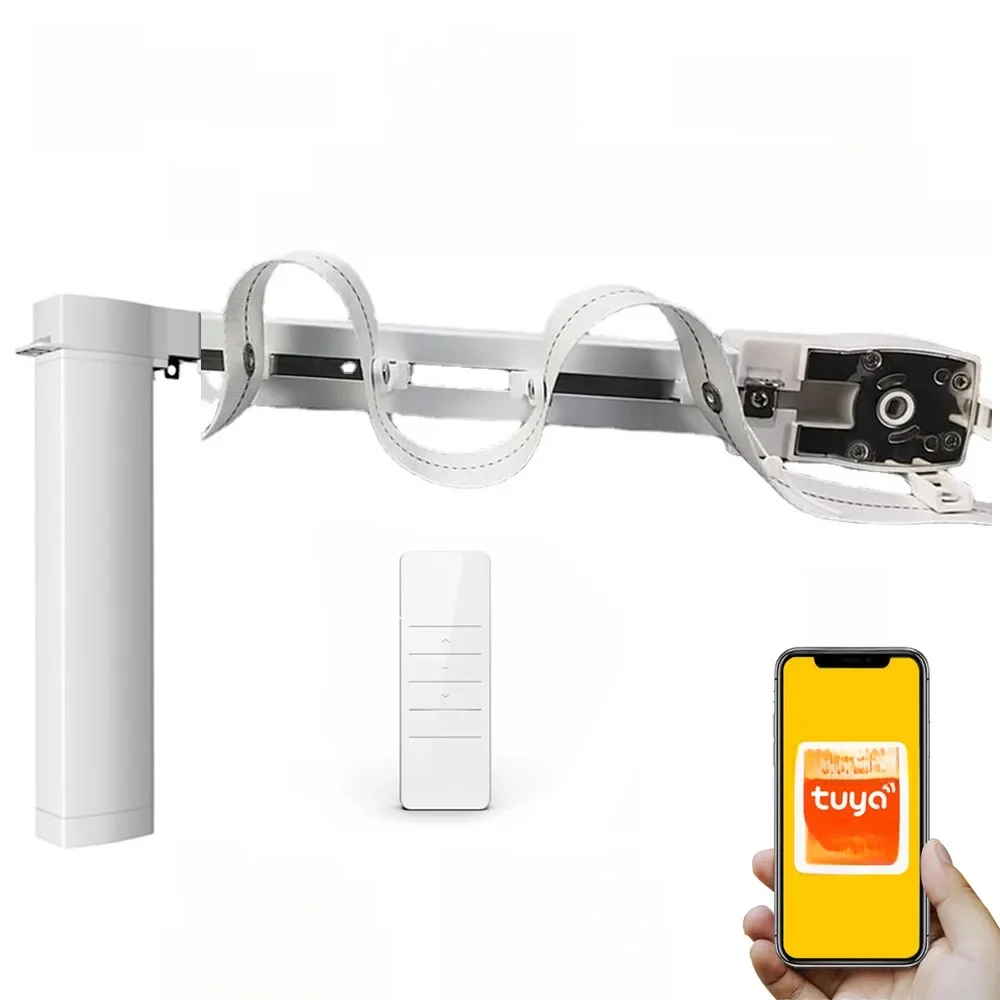 Wifi Zigbee Elektrische Slangengordijn Alexa Google Alice Voice Control Smart Home S Wave Custom Track Set - afbeelding 2