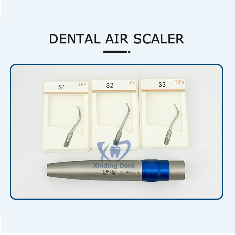 Dental Sonic S Air Scaler with Optical Fiber Ultrasound Scaler Single Water Spray for Kavo Coupling with 3Pcs Tips