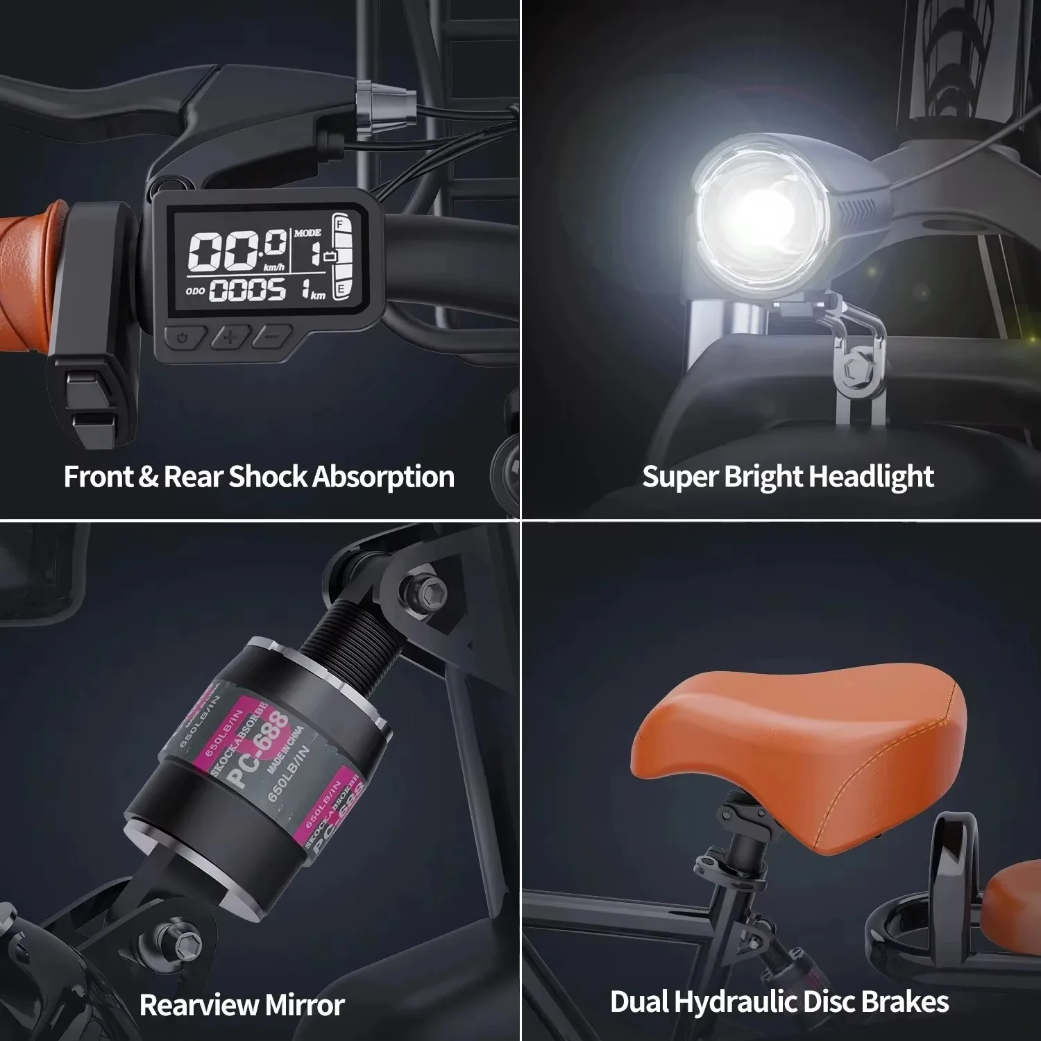 大人用電動自転車,20インチ幅のタイヤ,Ridstar-FM-001 W, 48V,15Ah,後部座席,サイクリング,ロード,都市,ビーチ,山用,1000