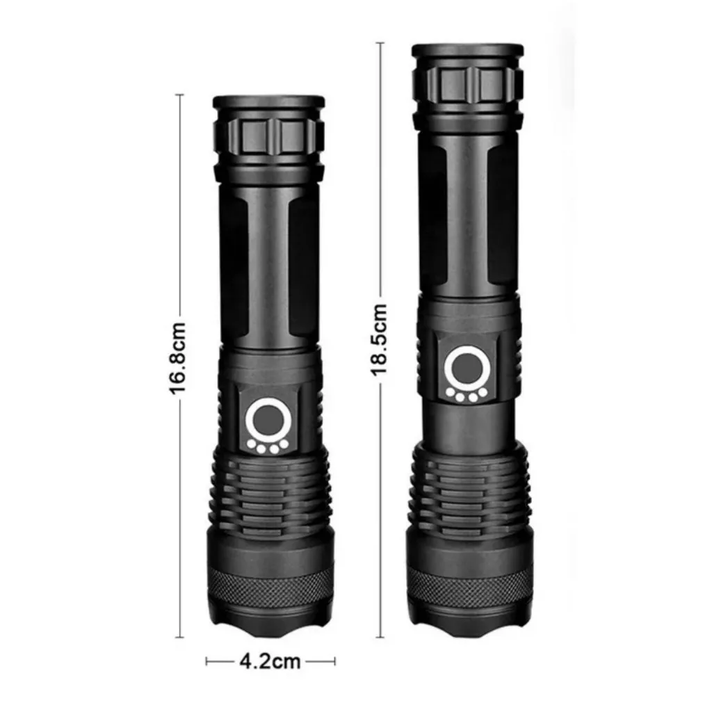 Lanterna Tática Ultra Potente T9 P50: Mais Poderosa Disponível, Perfeita para Áreas Rurais, Propriedades Rurais, Campings 및 Se