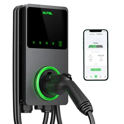 Autel 50A 12KW RFID WIFI Bluetooth Enable EVSE 240V EV Charger Level 2 for Home Type 1 Smart Charging Station 25 ft. Cable