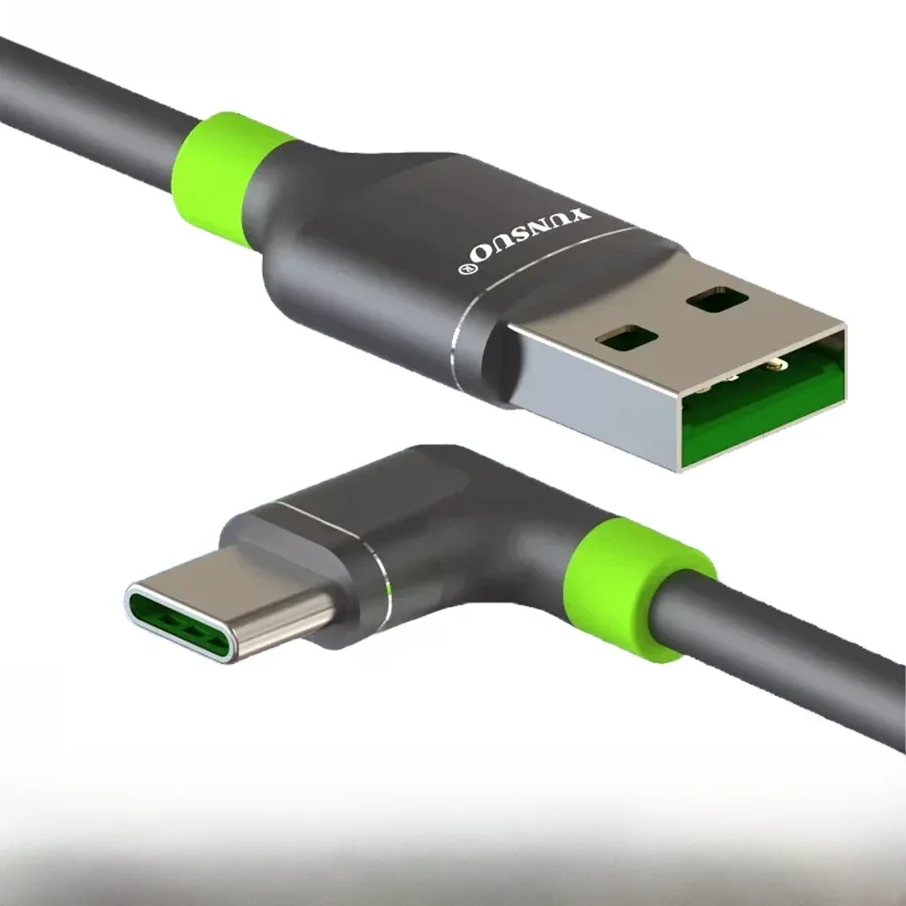 Kabel USB do łokcia Type-C 7A 65W 80W Ultra-Long Data Sync Fast Charging Cable do telefonów Oppo Vivo Extended 10cm 1m 2m 3m 4m 5m 8m 10m — zdjęcie produktu 7