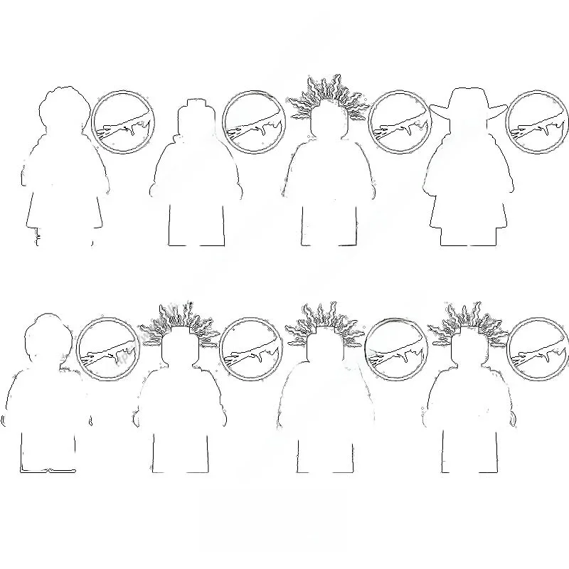 Figurines d'action blocs de construction série G0126 GH0199 GH0200 GH0201 GH0202 GH0203 GH0204 GH0205 GH0206, jouets éducatifs