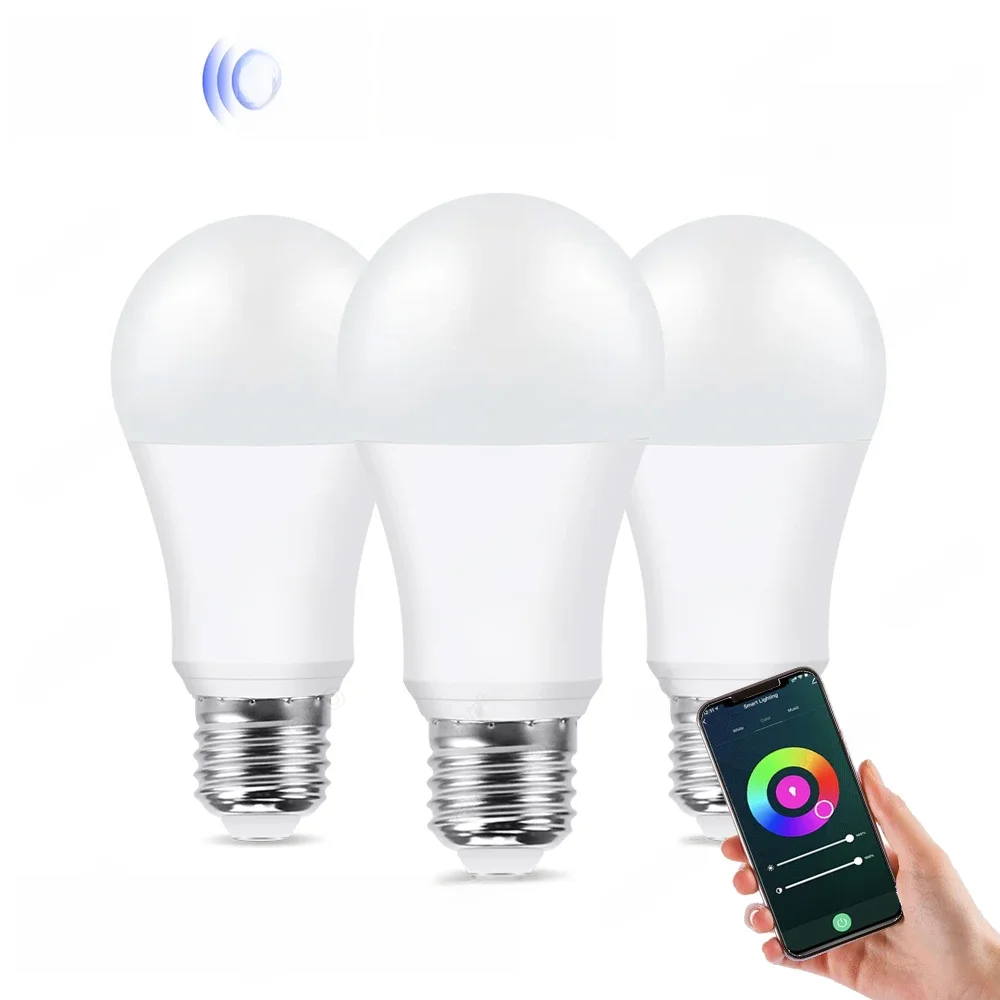 Tuya Bluetooth Smart LED Bulb WiFi Light Bulbs Dimmable Spotlight Bulb 15W E27 RGB+CW+WW LED Color Change Lamp For Home Decor — zdjęcie 2