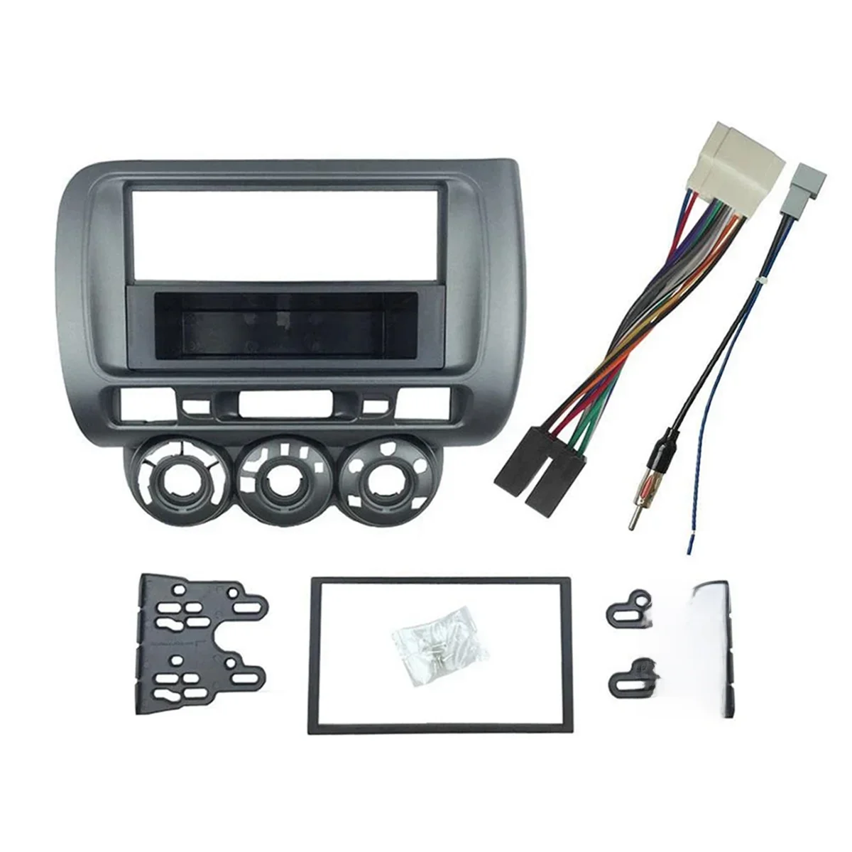 Ramka wykończeniowa radia samochodowy dla Honda Fit Jazz City LHD One Din Dvd Stereo Cd ramka zestaw paneli wykończeniowych instalacji mocowanie panelu — zdjęcie 2