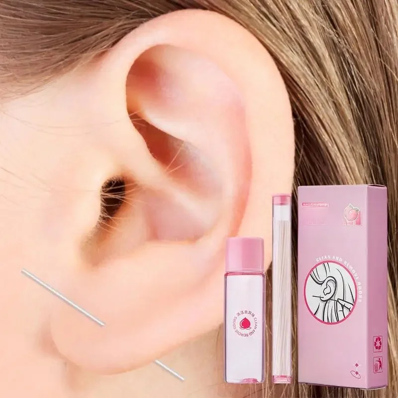 Nettoyant pour piercing d'oreille, 60 pièces, livres de trous d'oreille, ligne, ensemble de fil, boucle d'oreille, ventre en antarctique