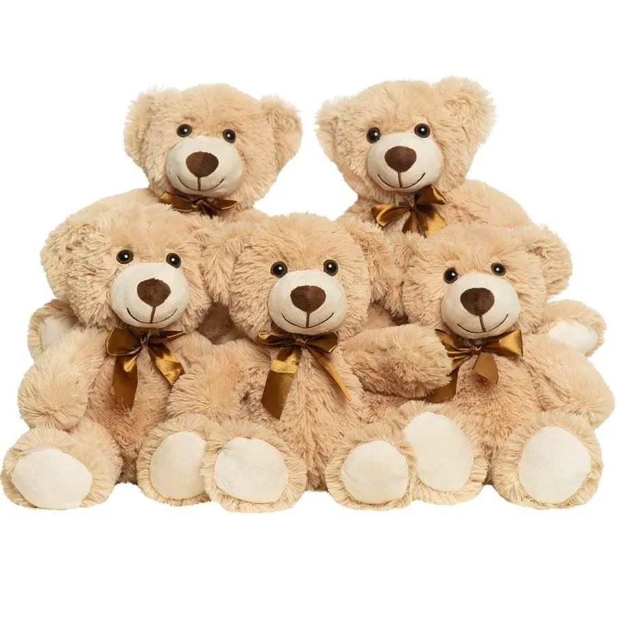 5 stks beren knuffels knuffels cadeau voor kind vriendin, 13.5in knuffels voor Kerstmis Valentijnsdag verjaardag cadeau - afbeelding 2