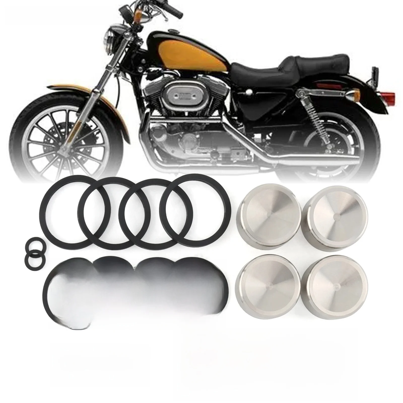 Zestaw do przebudowy zacisku hamulca przedniego/tylnego 44313-00 dla Harley Sportster XL Dyna Softail Touring Road King Electra Road przemieszczanie się po ulicy — zdjęcie 2