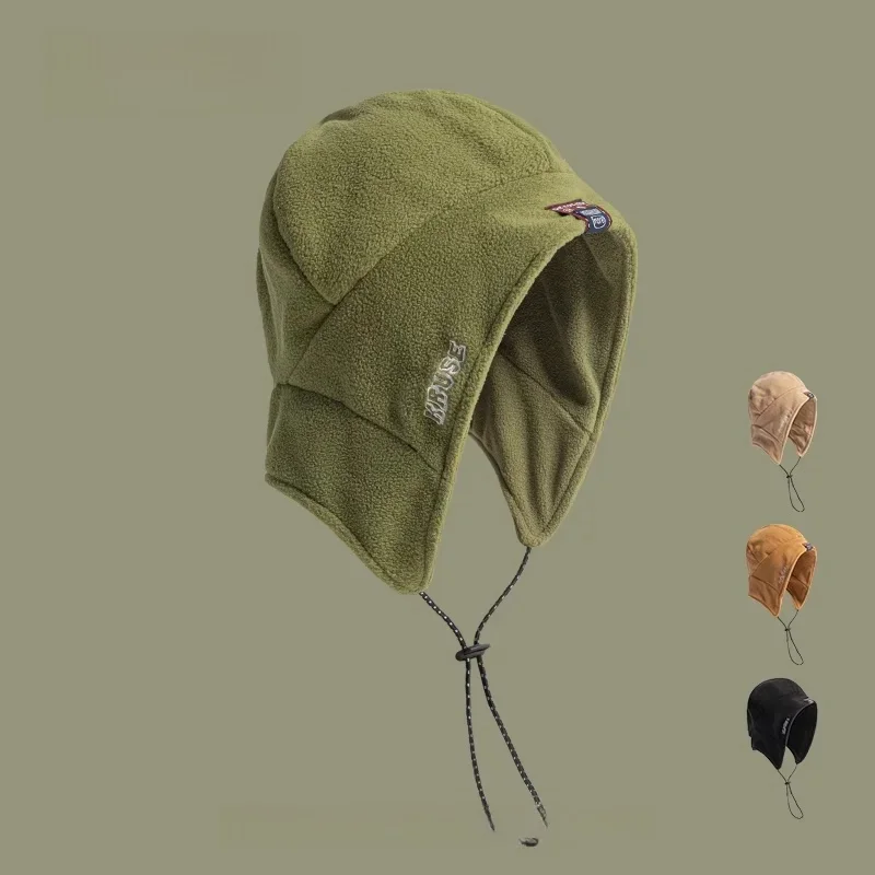AliExpress CALURIRI Autumn Winter Outdoor Skiing Pilot Hat Men Women Velvet Warm Ear Protection Windproof Thunder Front Hat Cycling Cold Bomber Hat
