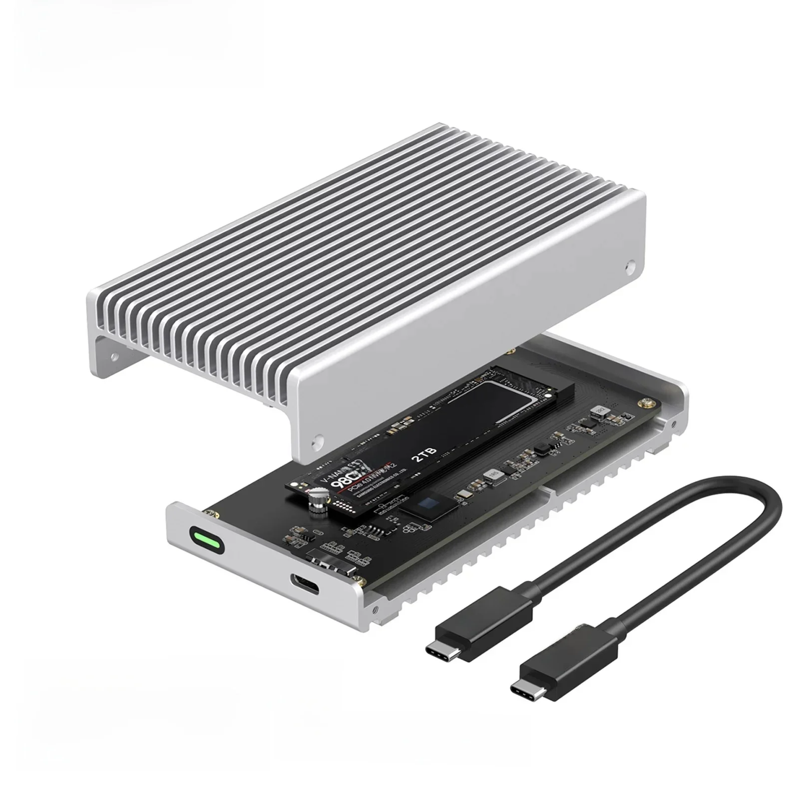 40Gbps M.2 NVMe USB 4.0 SSD Behuizing Thunderbolt USB-C SSD Case Compatibel met USB 3.2/3.1/3.0 Voor Macbook iPad iPhone Case - afbeelding 2