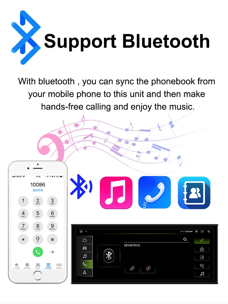 AUTOTOP 10,25 "Android 14 Auto Multimedia Stereo Für Audi A3 8V 2012-2020 Carplay Bluetooth WIFI GPS Navigation Audio Stereo 4G – Detail 8