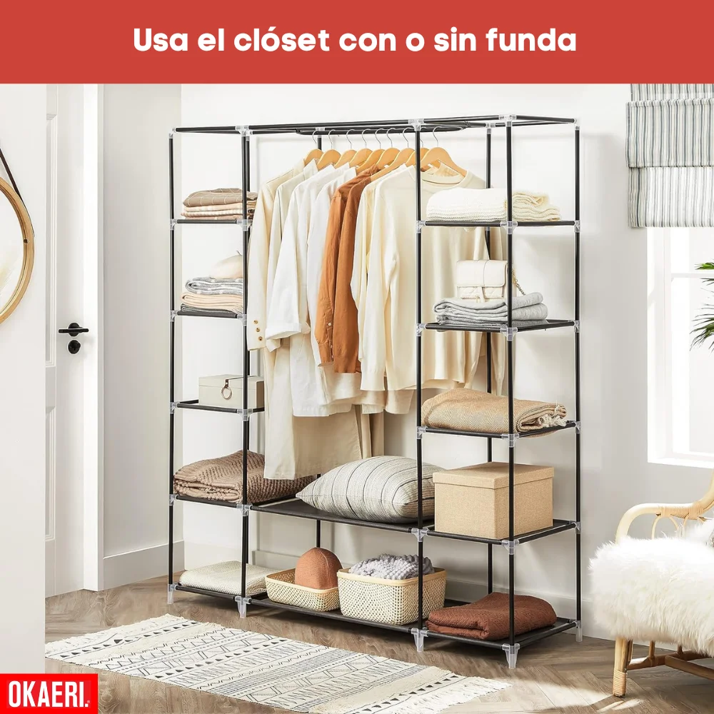 منظم خزانة ملابس OKAERI ، رف أحذية ، منظم قابل للذراع