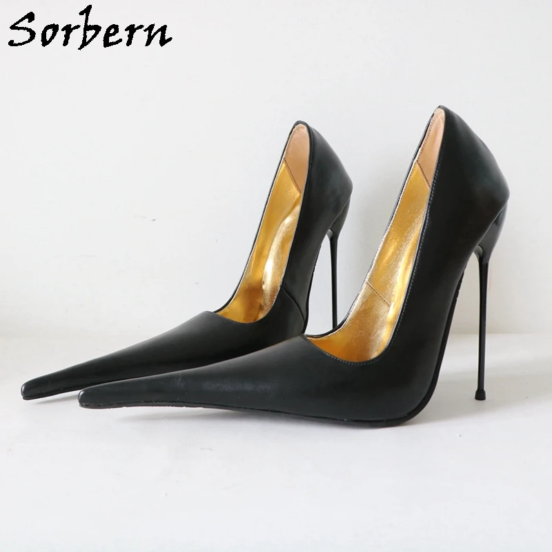 Sorbern 16cm Fetish Sissy Boy Pump Shoes Italy Style Pointed Toe Women Shoes Pumps Slip On Party Heels Drag Queen Custom