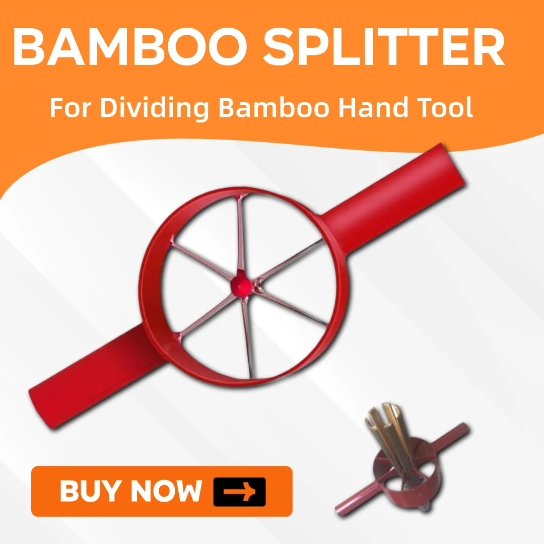 Bamboo Splitter 2/4/6/8Cut,Steel Bamboo Splitting Tool Suitable Manual Dividing Bamboo,Blade Lengthened Handle Efficient Cutting