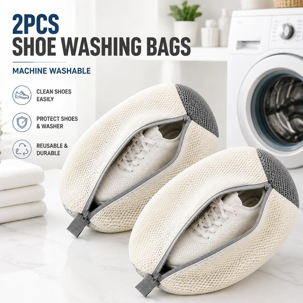 Shoe Laundry Bag with Zipper, - đánh giá và giá Sneaker Protector