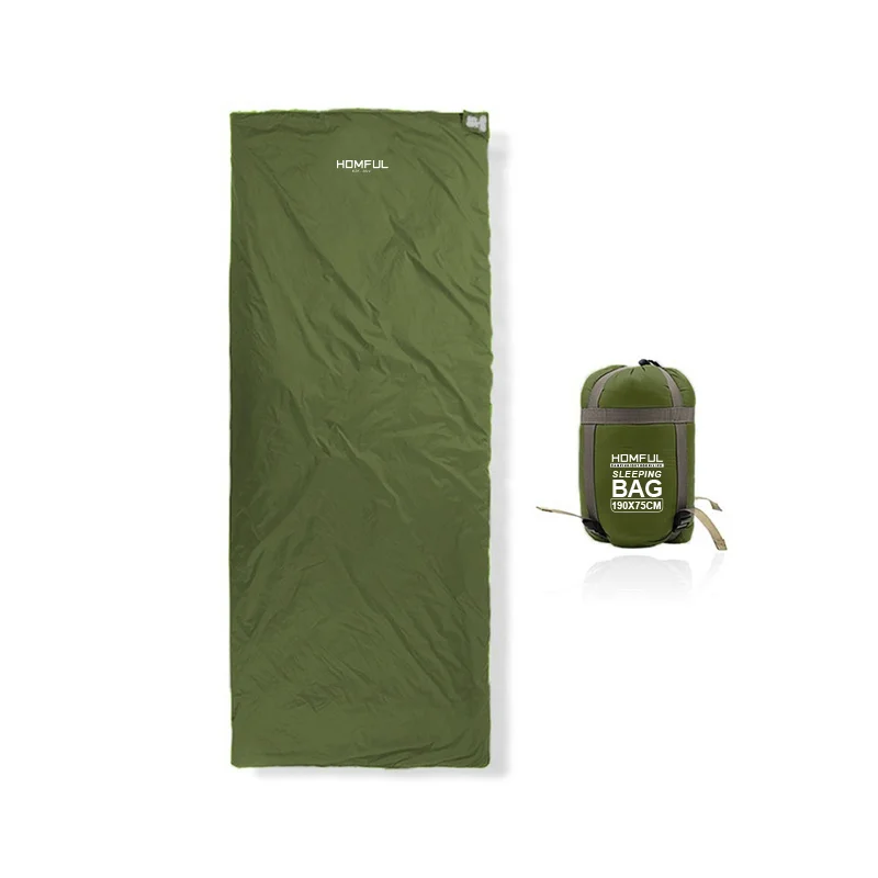 Homful 75 x 190CM  Mini Outdoor Ultralight Envelope Sleeping Bag Ultra-small Size For Camping Hiking Climbing suit 3 seasons