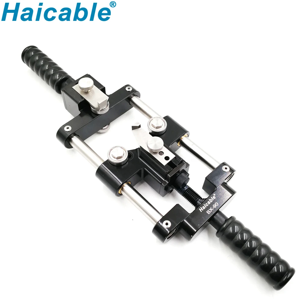 

Haicable BX-90 Stripping Both Insulating And Semiconductor Layer Of Cable Dia.40-90mm Wire Stripper High-voltage Cable Strippers