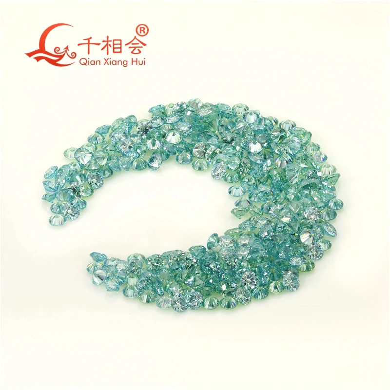 0.5CT Blue Color Bag Moissanite round Shape Loose Stone Small Melee Size 0.8mm-2.9mm for Jewelry Making