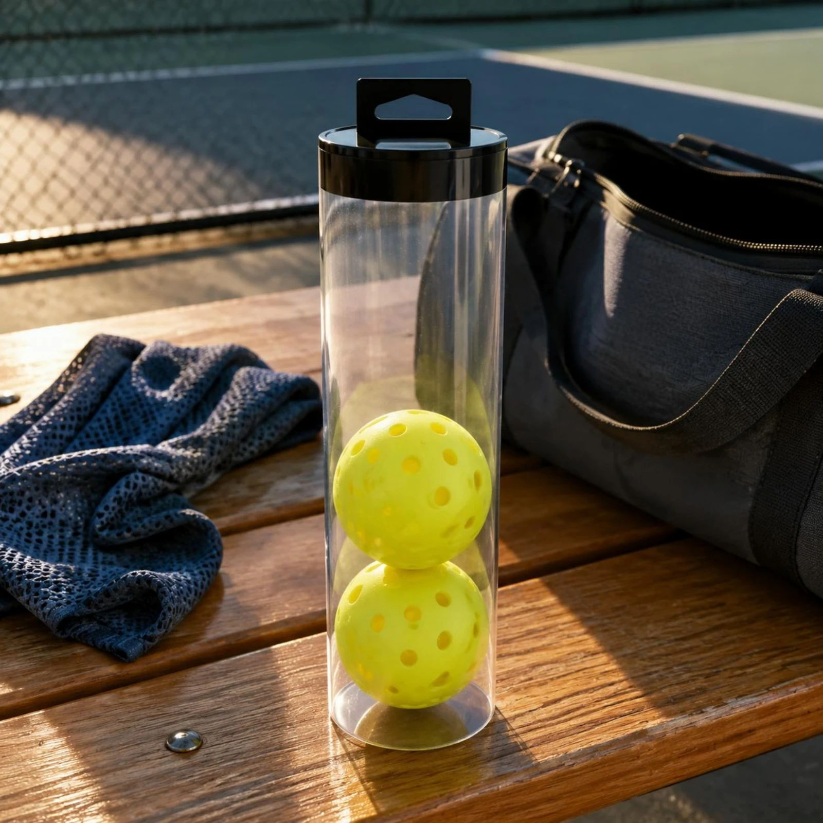 Clear Pickleball Tube Display Use Transparent Pickleball Container Portable Cylindrical Ball Storage Case for Sports Shops image 2