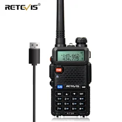 RETEVIS RT5R Handy Walkie Talkie 5W VHF UHF USB Ham Amateur Two-Way Radio Stations PTT Walkie-Talkies for Baofeng UV-5R Hunting