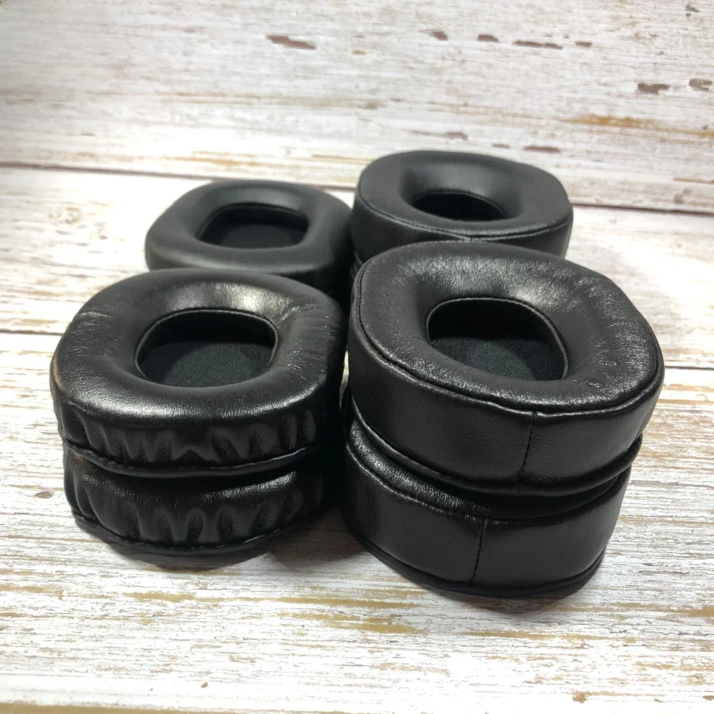 Zastosuj do Audio Technica ATH MSR7 WS990BT M50X M20X M40X M70X M30XSłuchawki wymień nauszniki z owczej skóry z prawdziwej skóry nauszniki — zdjęcie 2