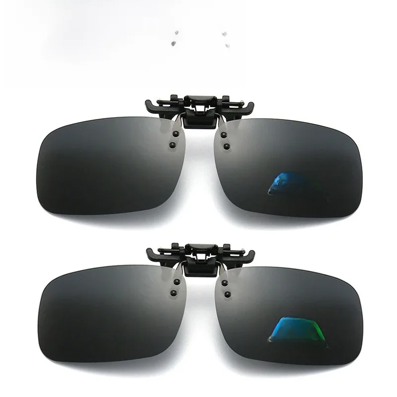 Óculos polarizados Clip Sunglasses 2Pcs Set Miopia Óculos Clip Driver Pesca Night Vision Miopia