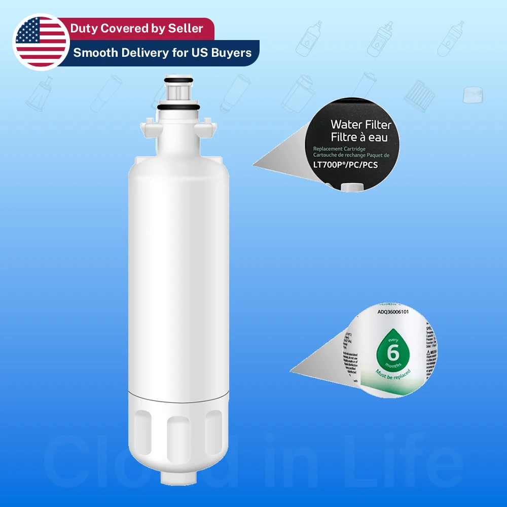 

Фильтр для воды в холодильнике, подходит для LG LT700P ADQ36006101 для Kenmore 469690 LFX31935ST, сменный картридж, совместимые модели