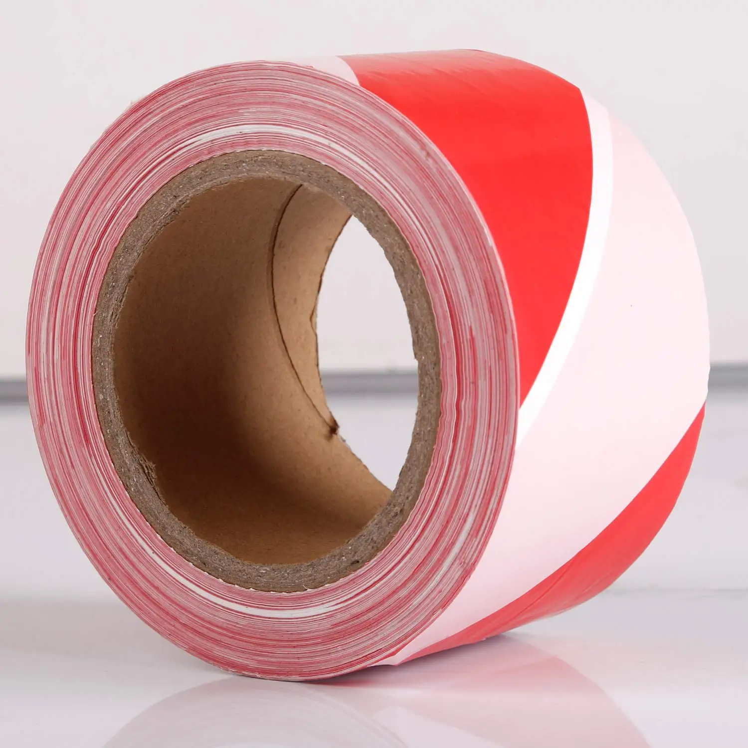 4 Rolls Warning Tape Red & White Spotted Horse Line Safety Workshop Floor Staircase Adhesive Tape Warning Marking