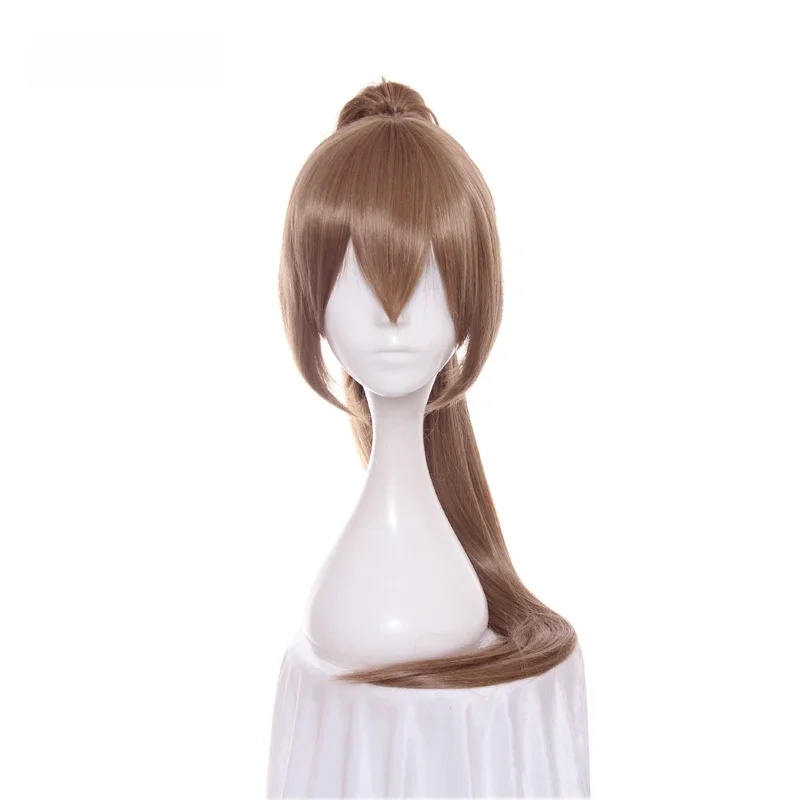 Ccutoo Gintama Okita Sougo Sougo blond długie proste włosy syntetyczne peruka do Cosplay + Chip kucyk — zdjęcie 2